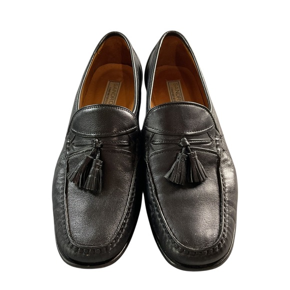 Sandro Moscoloni Telly Jac Black Leather Slip On Tassel‎ Loafers Men\'s Size 11 D main image 13